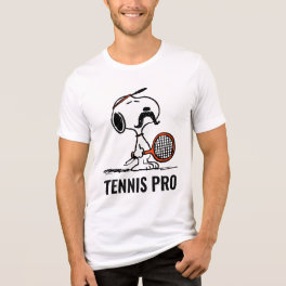 Peanuts Snoopy's Mustache Playing Tennis Tri-Blend Shirt