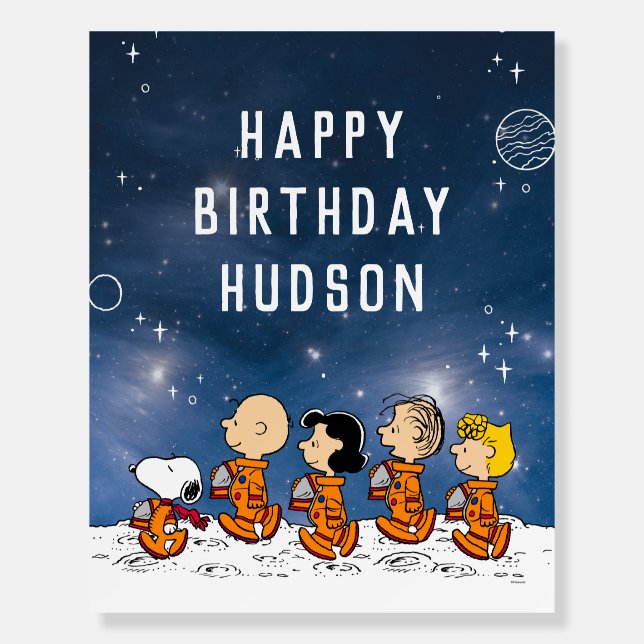 Peanuts | Space Birthday Foam Board (Front)