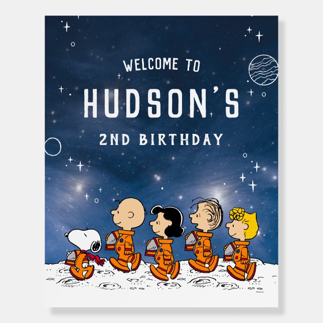 Peanuts | Space Birthday Foam Board (Front)