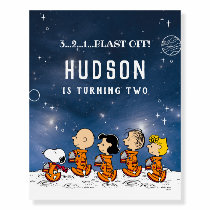 Peanuts | Space Birthday Foam Board