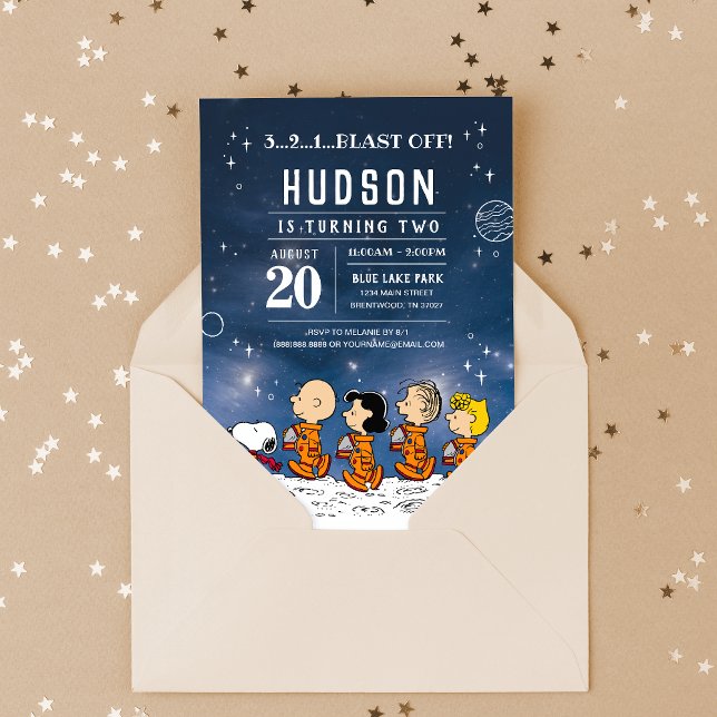 Peanuts | Space Birthday Invitation (Creator Uploaded)