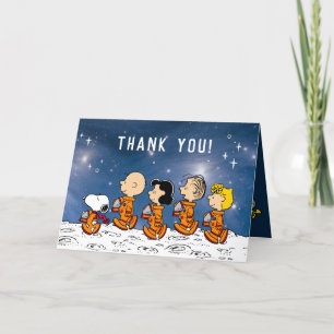 Peanuts   Space Birthday Letterpress Thank You Card