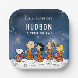 Peanuts | Space Birthday Paper Plates