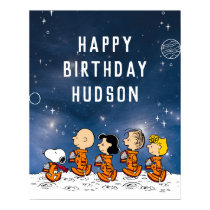 Peanuts | Space Birthday Poster