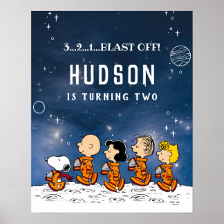 Peanuts | Space Birthday Poster