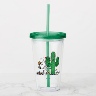 Peanuts Spike Decorates for Christmas Acrylic Tumbler