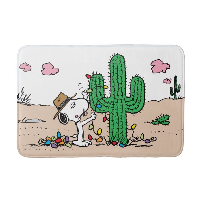 Peanuts | Spike Decorates for Christmas Bath Mat (Front)