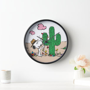 Peanuts   Spike Decorates for Christmas Clock