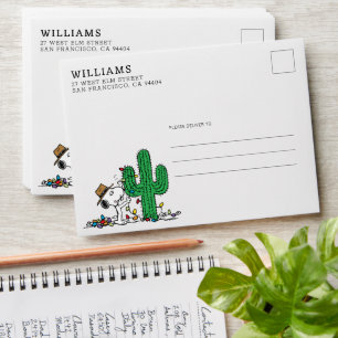 Peanuts Spike Decorates for Christmas Envelope