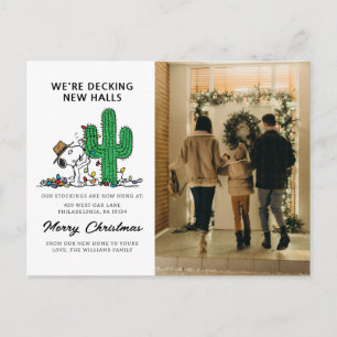 Peanuts   Spike Decorates for Christmas Holiday Postcard
