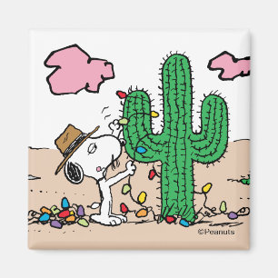 Peanuts Spike Decorates for Christmas Magnet