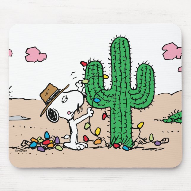 Peanuts | Spike Decorates for Christmas Mouse Pad (Front)
