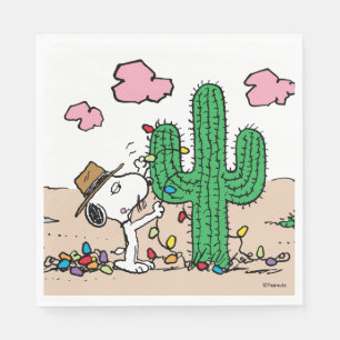 Peanuts   Spike Decorates for Christmas Napkins