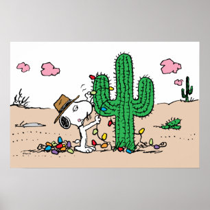 Peanuts   Spike Decorates for Christmas Poster