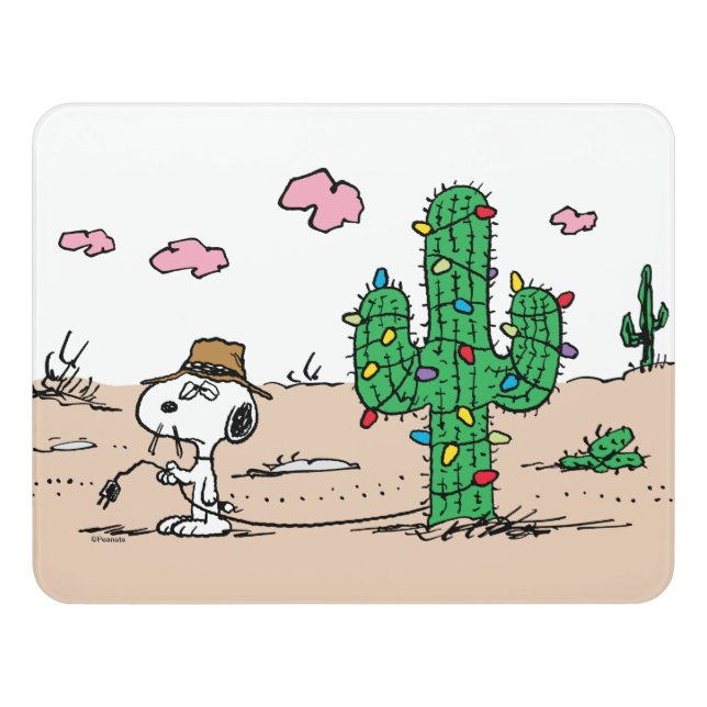 Peanuts | Spike Decorates for the Holiday Door Sign (Contemporary Front)