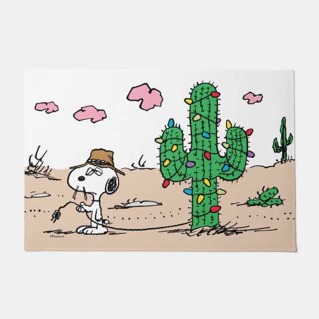 Peanuts | Spike Decorates for the Holiday Doormat (Front)