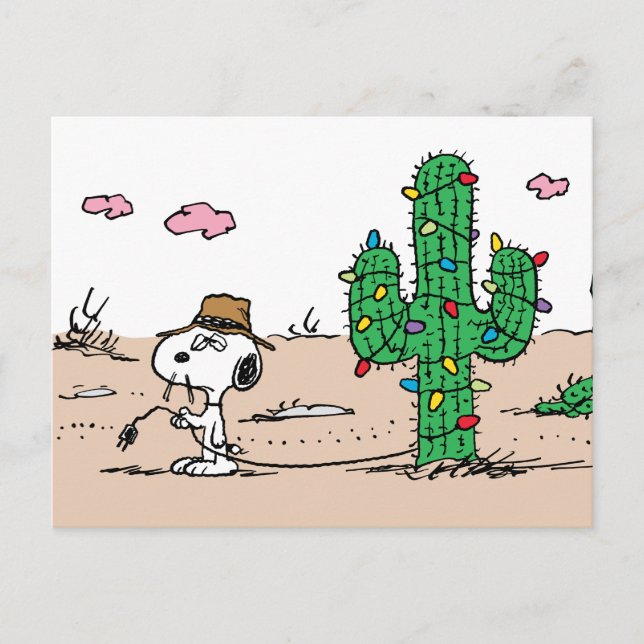 Peanuts | Spike Decorates for the Holiday Postcard (Front)