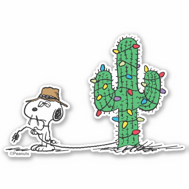Peanuts | Spike Decorates for the Holiday Sticker (Front)