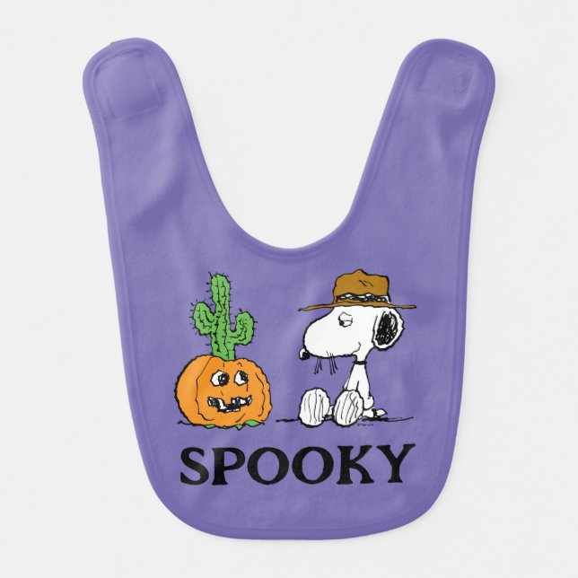 Peanuts | Spike's Desert Halloween Baby Bib (Front)