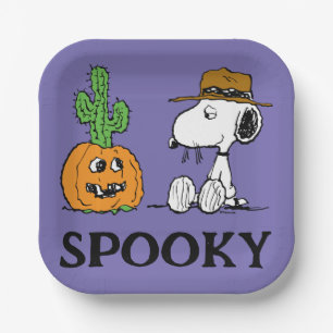 Peanuts   Spike's Desert Halloween Paper Plates