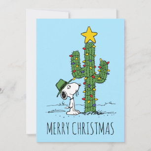 Peanuts Spike's Holiday Cactus Add Your Photos Card