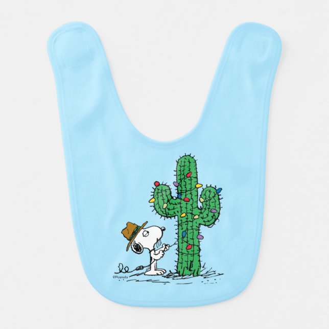 Peanuts | Spike's Holiday Cactus Baby Bib (Front)