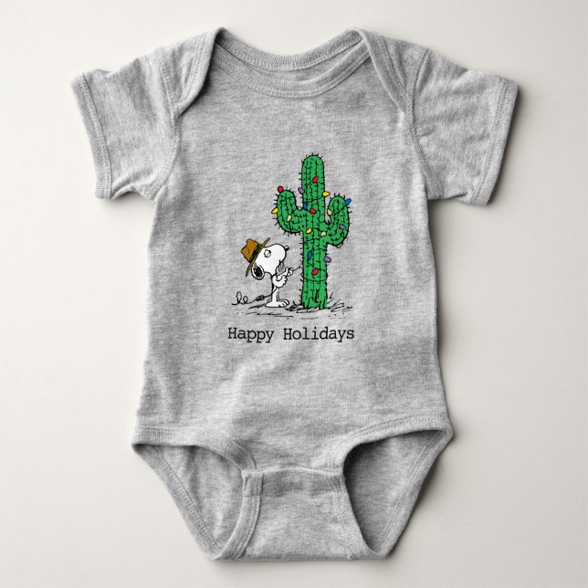 Peanuts | Spike's Holiday Cactus Baby Bodysuit (Front)