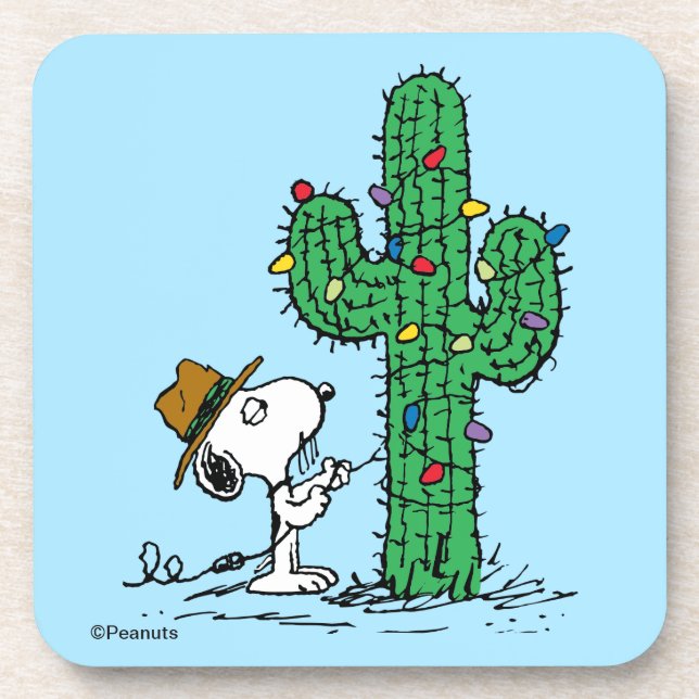 Peanuts | Spike's Holiday Cactus Beverage Coaster (Front)