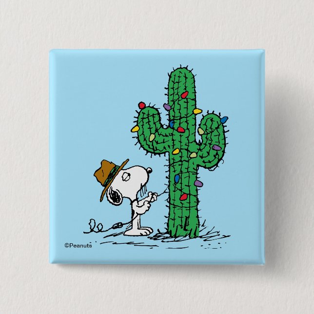 Peanuts | Spike's Holiday Cactus Button (Front)