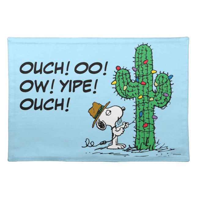 Peanuts | Spike's Holiday Cactus Cloth Placemat (Front)
