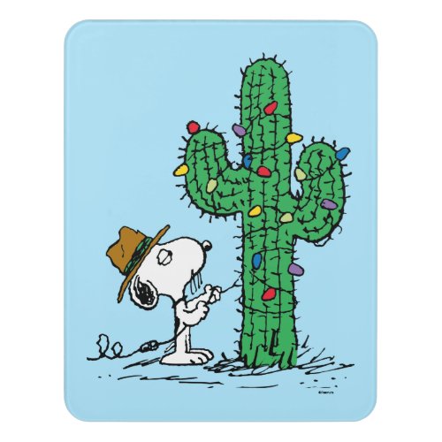 Peanuts  Spikes Holiday Cactus Door Sign