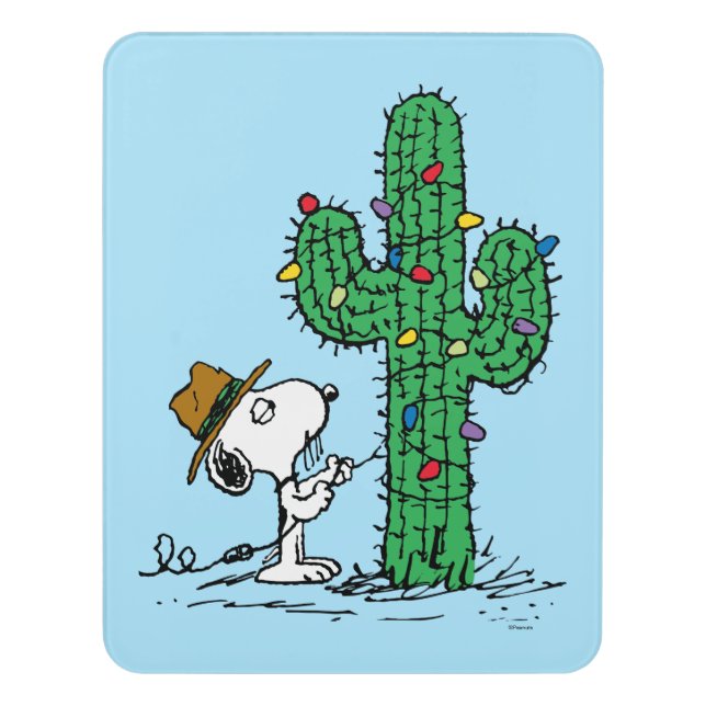 Peanuts | Spike's Holiday Cactus Door Sign (Contemporary Vert)