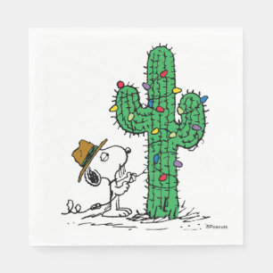Peanuts Spike's Holiday Cactus Napkins