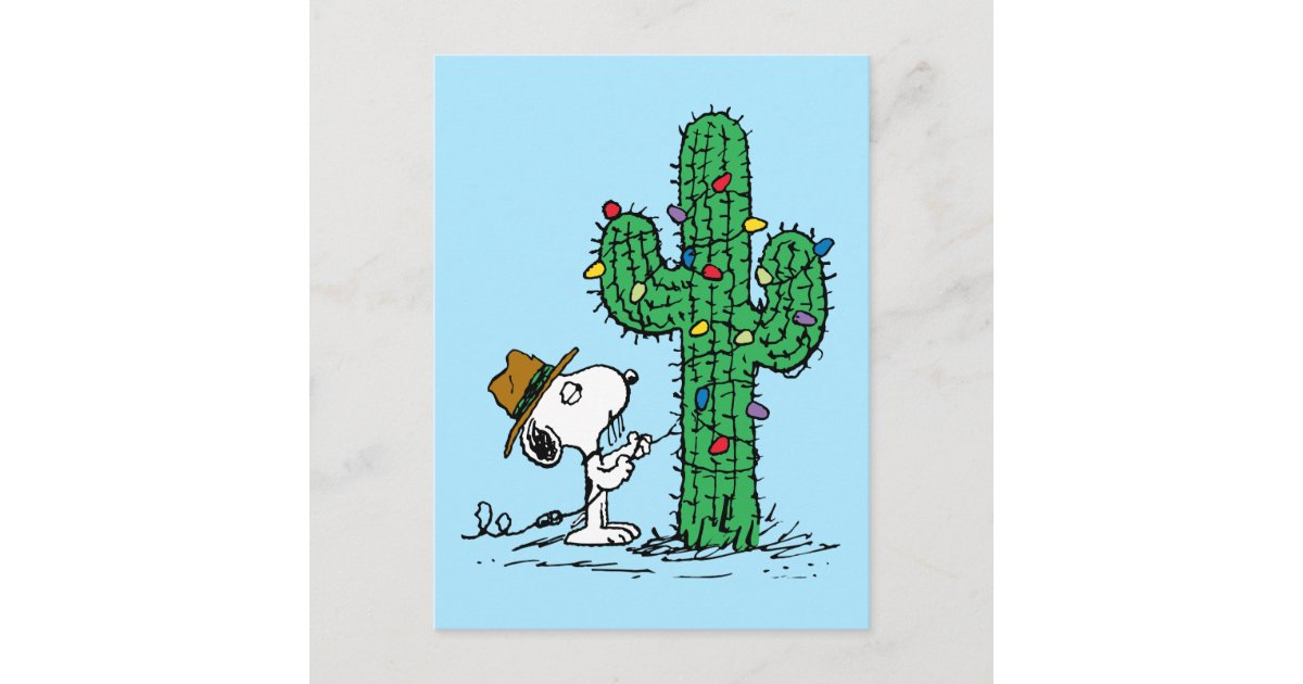 Peanuts Spike's Holiday Cactus Postcard Zazzle