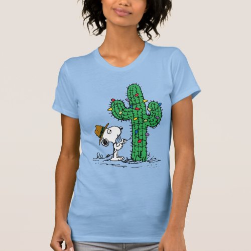Peanuts  Spikes Holiday Cactus T_Shirt