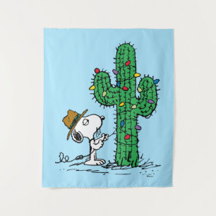Peanuts Spike's Holiday Cactus Tapestry