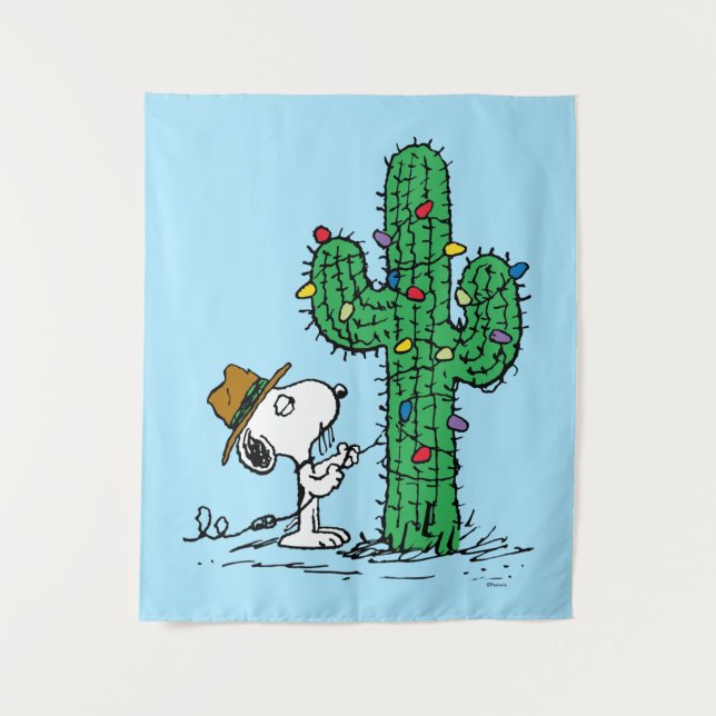 Peanuts | Spike's Holiday Cactus Tapestry (Front)