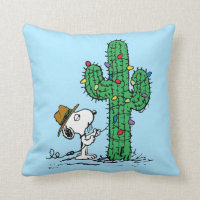 Peanuts | Spike's Holiday Cactus Throw Pillow