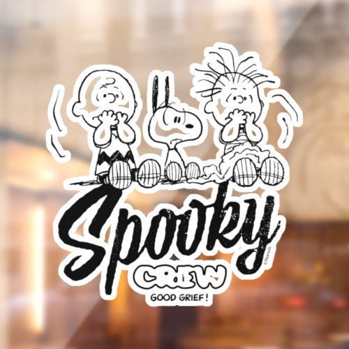 Peanuts  Spooky Crew Good Grief Window Cling