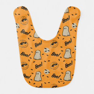 Peanuts   Spooky Crew Halloween Pattern Baby Bib