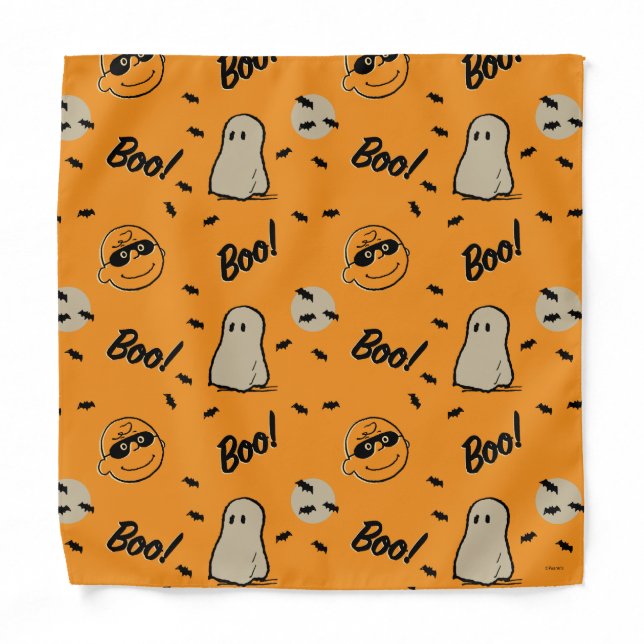 Peanuts | Spooky Crew Halloween Pattern Bandana (Front)