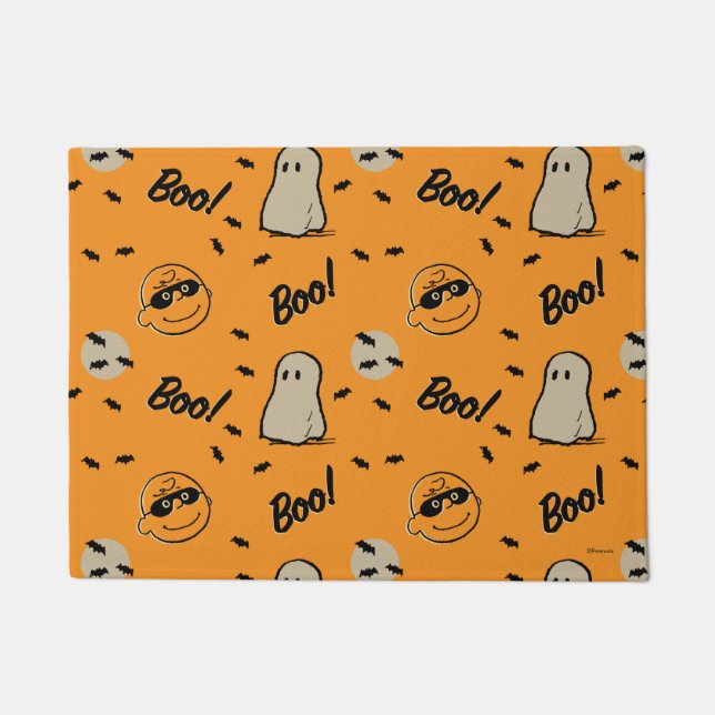 Peanuts | Spooky Crew Halloween Pattern Doormat (Front)