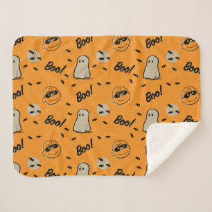 Peanuts   Spooky Crew Halloween Pattern Sherpa Blanket