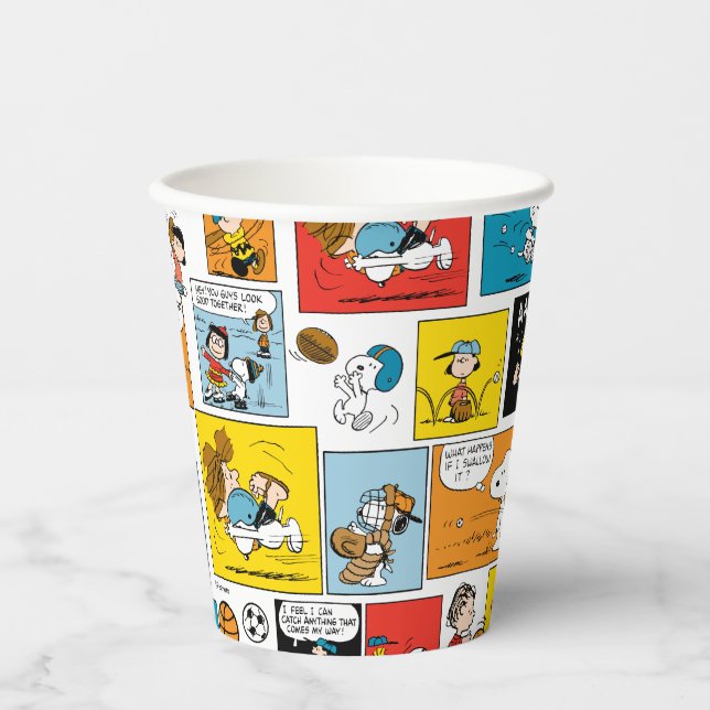 Peanuts Sports Pattern Paper Cups (Front)