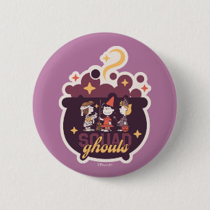 Peanuts Squad Ghouls Cauldron Halloween Button