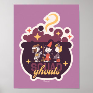 Peanuts Squad Ghouls Cauldron Halloween Poster