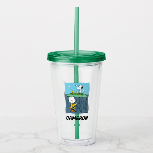 Peanuts | Sunny Day Rainy Day Half & Half Acrylic Tumbler (Front)