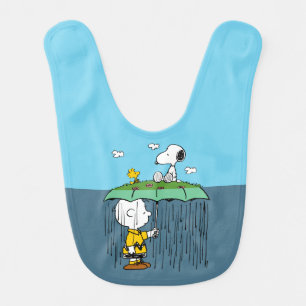 Peanuts   Sunny Day Rainy Day Half & Half Baby Bib