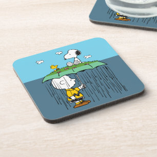 Peanuts Sunny Day Rainy Day Half & Half Beverage Coaster