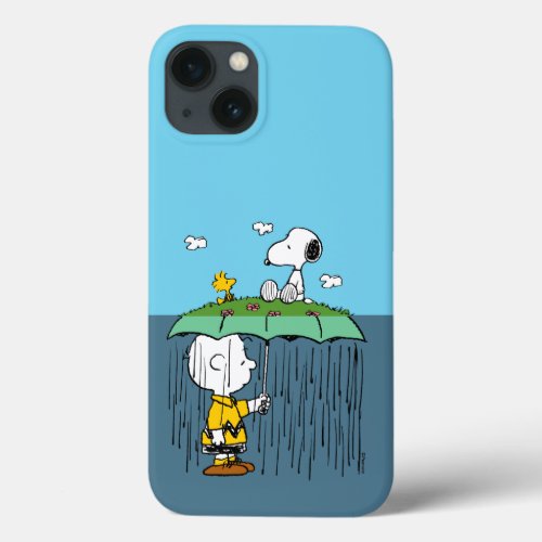 Peanuts  Sunny Day Rainy Day Half  Half iPhone 13 Case